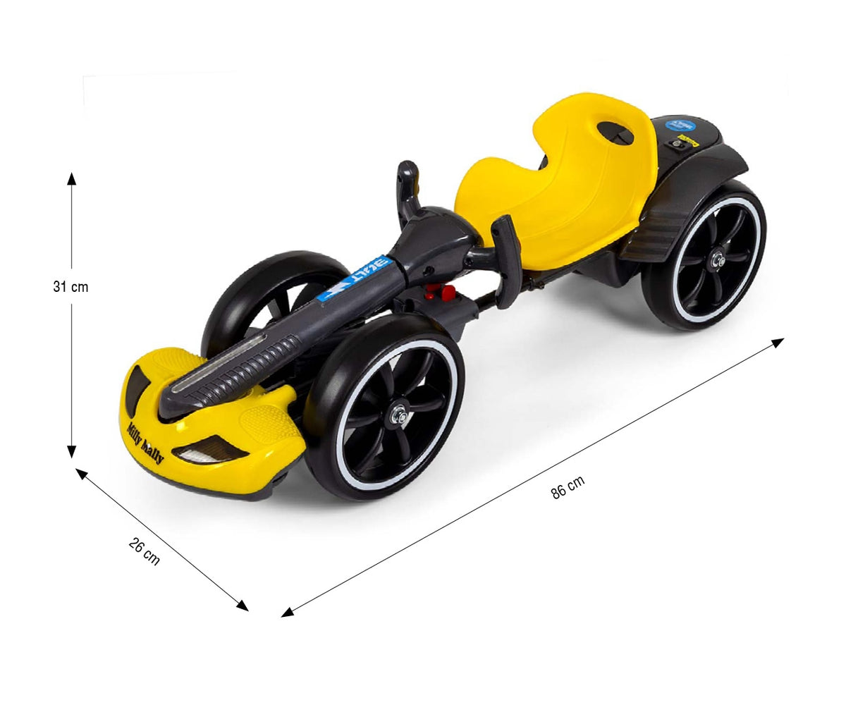 Milly Mally BOLT akkumulátoros gokart távirányítóval – Sárga