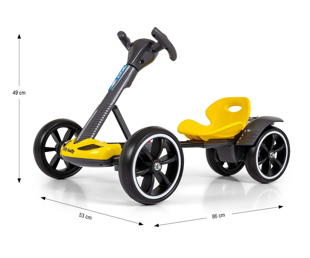 Milly Mally BOLT akkumulátoros gokart távirányítóval – Sárga