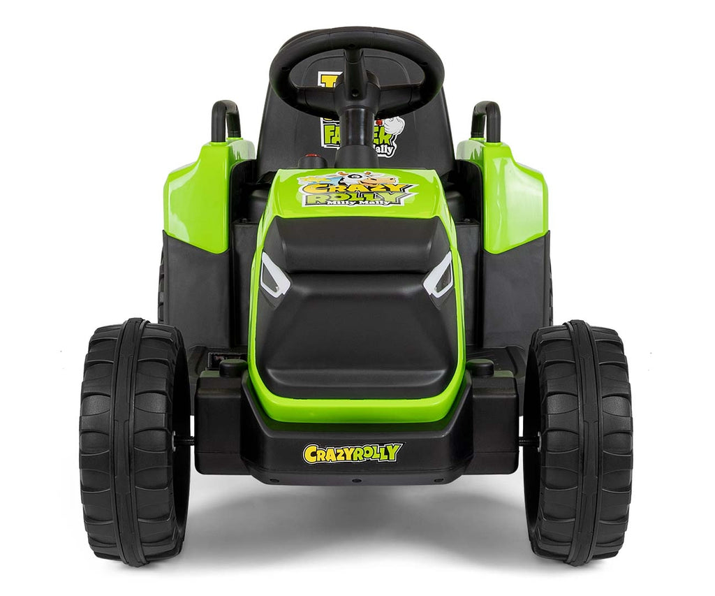 Milly Mally ROLLY akkumulátoros traktor utánfutóval – Zöld