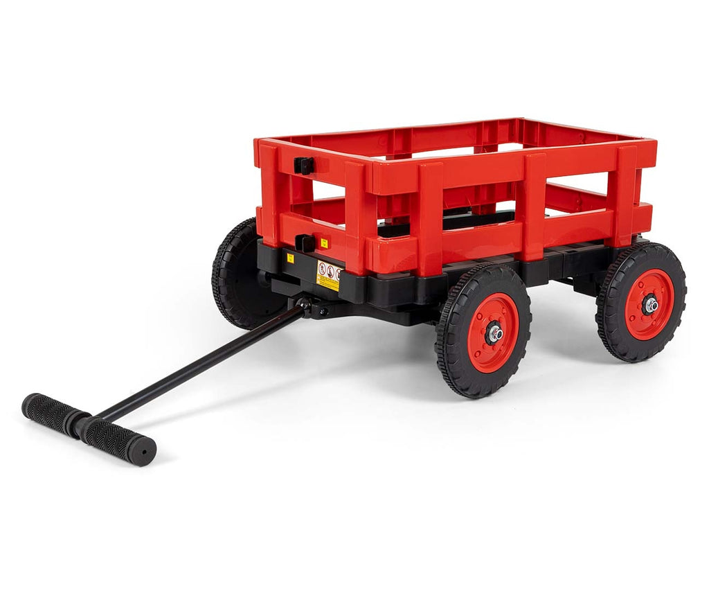 Milly Mally ROLLY akkumulátoros traktor utánfutóval – Piros