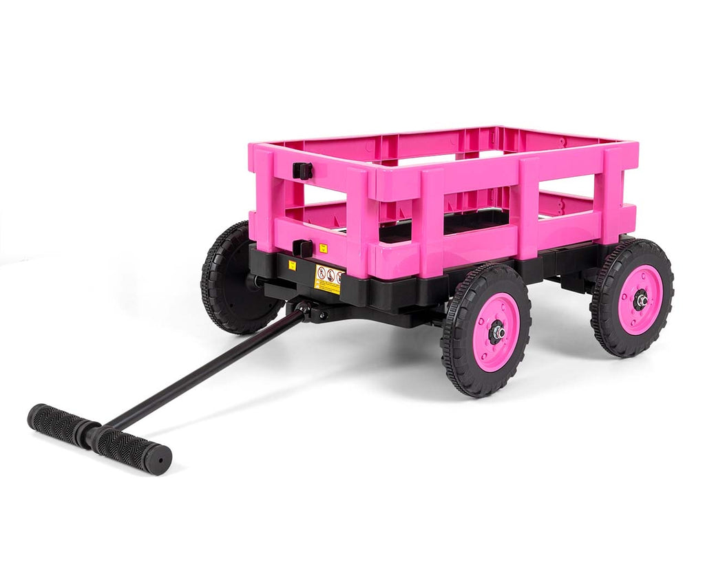 Milly Mally ROLLY akkumulátoros traktor utánfutóval, távirányítóval – Rózsaszín