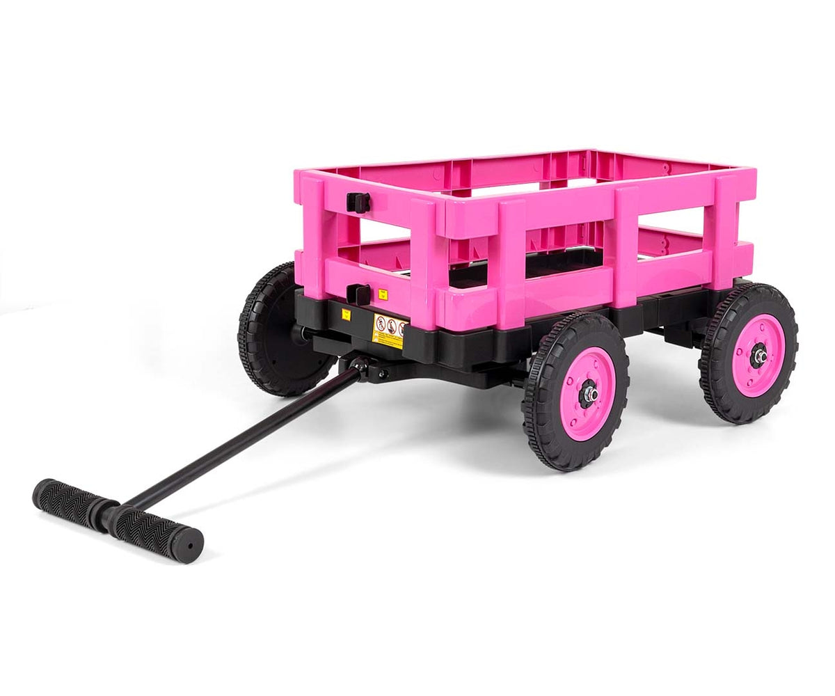 Milly Mally ROLLY akkumulátoros traktor utánfutóval, távirányítóval – Rózsaszín
