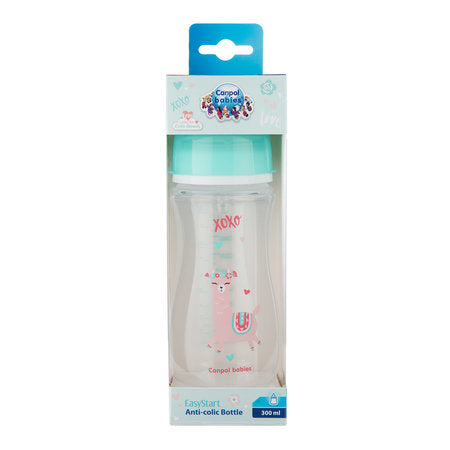 Canpol babies széles nyakú anti-colic cumisüveg EasyStart Exotic 300ml zöld