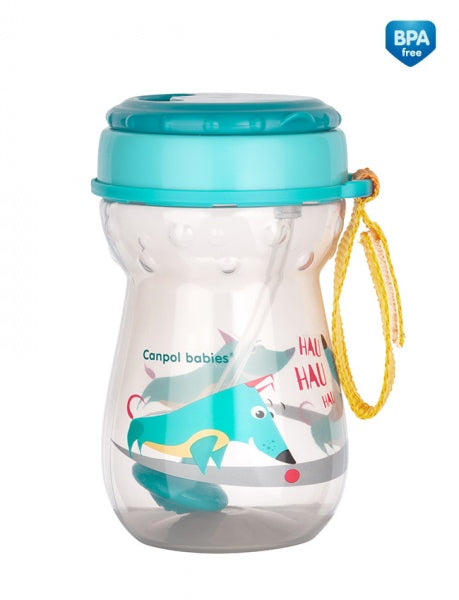 Canpol babies kulacs lehajtható súlyozott szilikon szívószállal 350ml