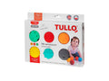 Tullo - Mosolygós szenzoros labda szett különböző textúrákkal - 6 db