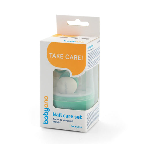 BabyOno TAKE CARE babamanikűr készlet csecsemőknek – menta