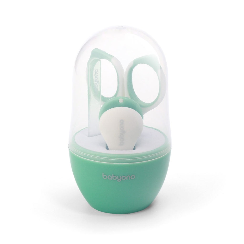 BabyOno TAKE CARE babamanikűr készlet csecsemőknek – menta