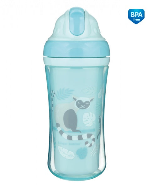 Canpol babies kulacs lehajtható szilikon szívószállal 260ml LEMUR