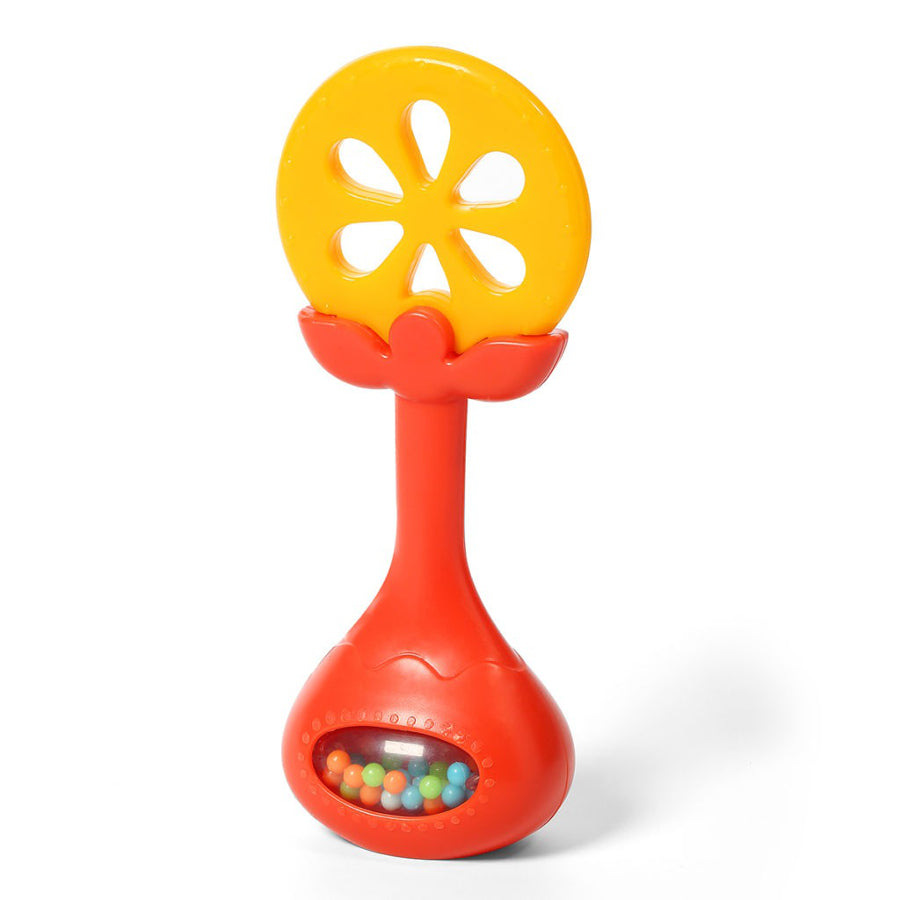 BabyOno fejlesztő rágóka csörgővel JUICY ORANGE