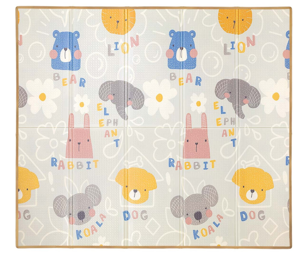 Milly Mally kétoldalas összecsukható habszivacs játszószőnyeg – Utcás mintával, 197 × 177 cm