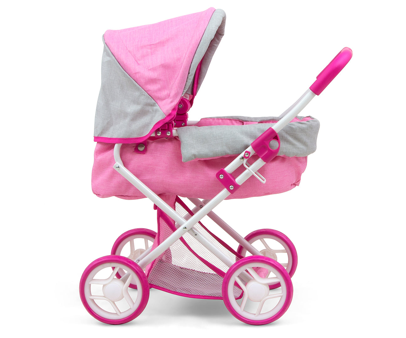 Milly Mally Alice játék babakocsi kivehető mózeskosárral – Prestige Pink