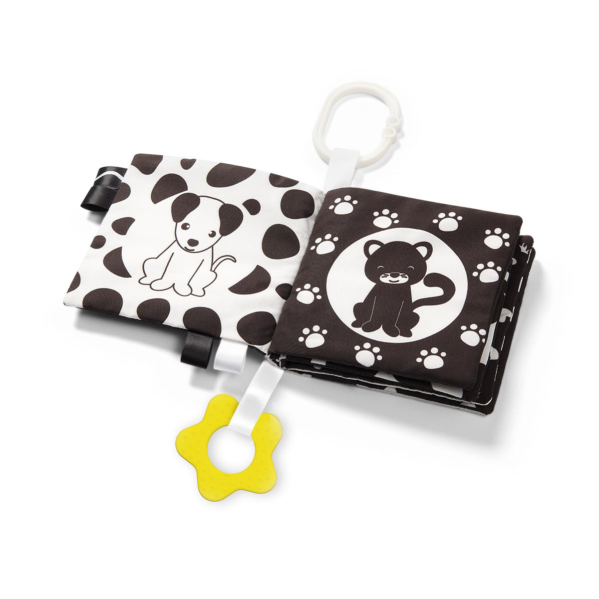 BabyOno BLACK&WHITE kontrasztos szenzoros babakönyv