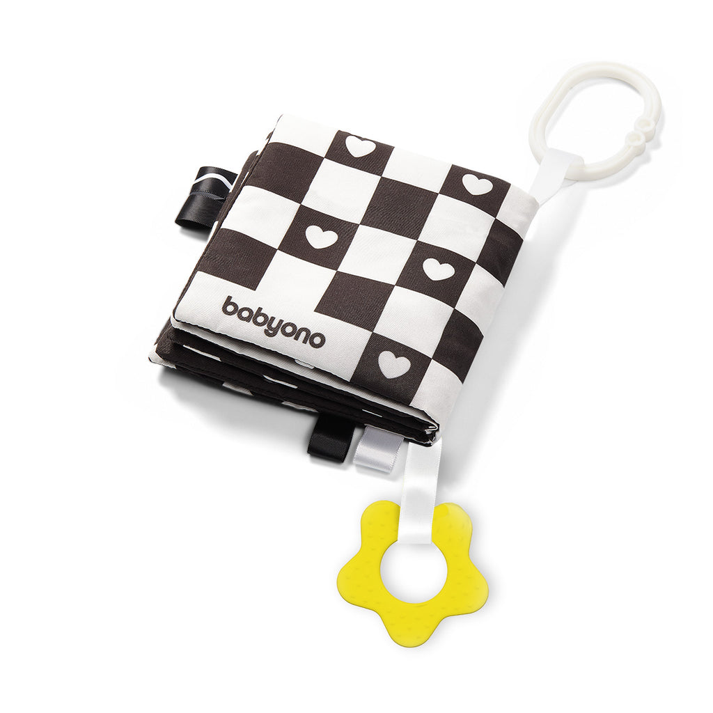 BabyOno BLACK&WHITE kontrasztos szenzoros babakönyv