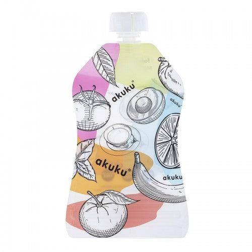 AKUKU újratölthető ételtasak házi bébiételekhez – 150 ml, 5 db