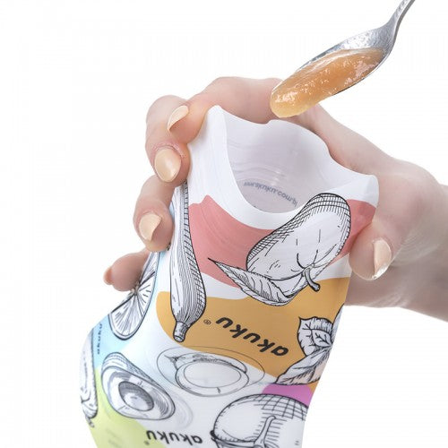 AKUKU újratölthető ételtasak házi bébiételekhez – 150 ml, 5 db