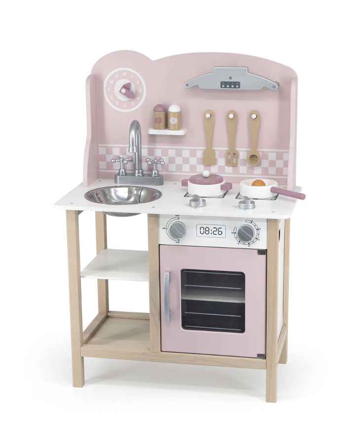 Viga PolarB fa gyerekkonyha kiegészítőkkel – Silver Pink