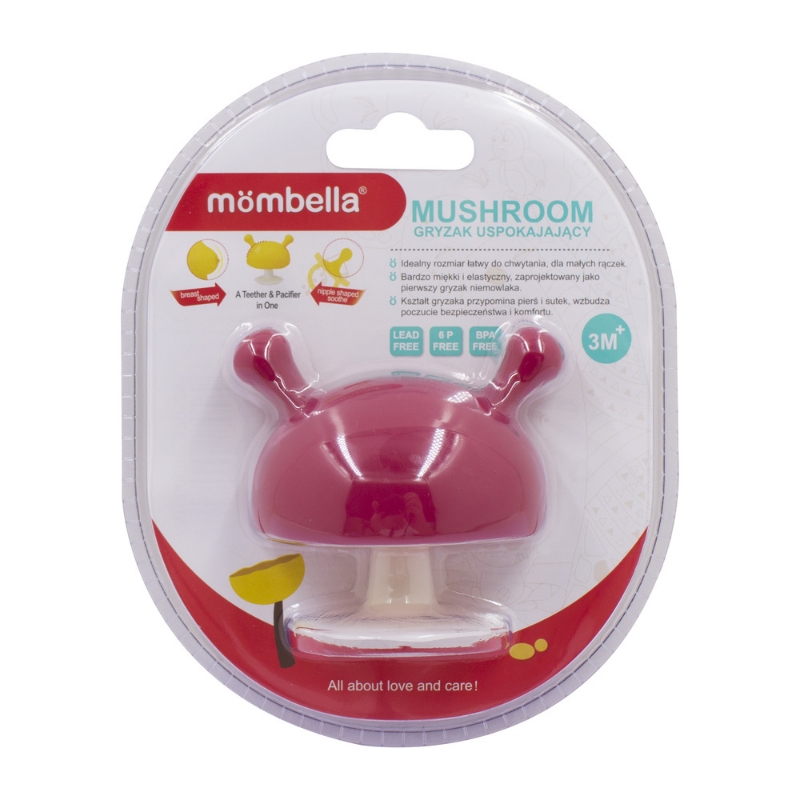 Mombella Nyugtató Gomba Rágóka - piros