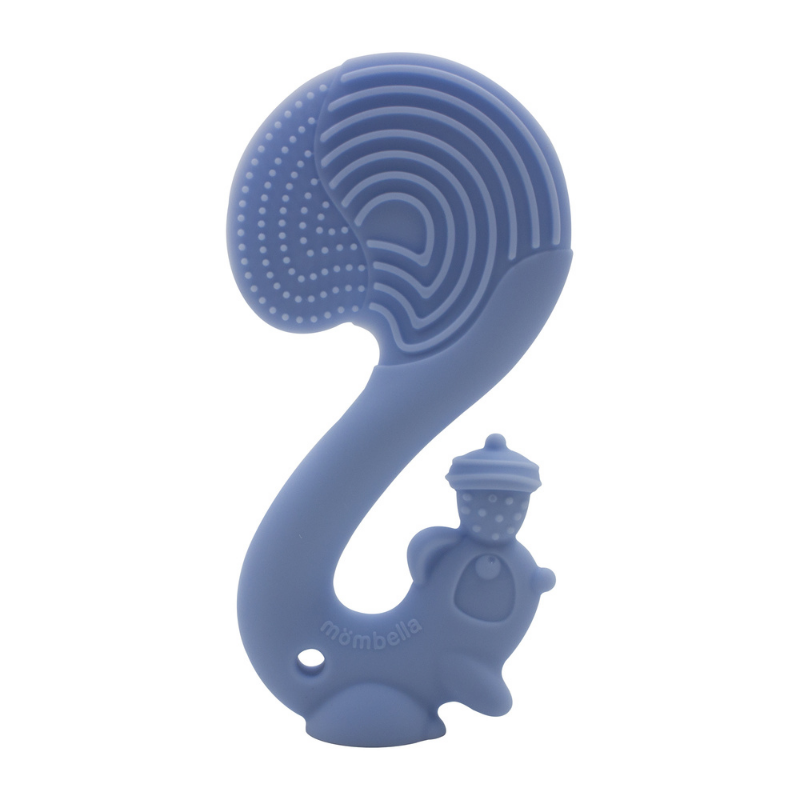 Mombella mókus alakú szilikon rágóka – Light Blue