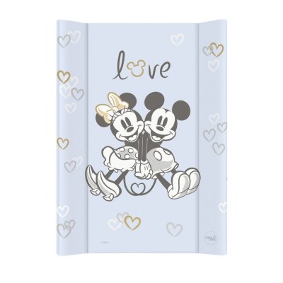 Ceba Comfort Merev Pelenkázólap 50×70 cm – Disney Minnie & Mickey Blue + AJÁNDÉK Huzat és Összecsukható Pelenkázó Alátét