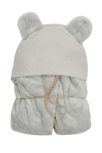 MATEX Koala Muslin kapucnis babatakaró biztonsági övnyílásokkal – 95 × 95 cm