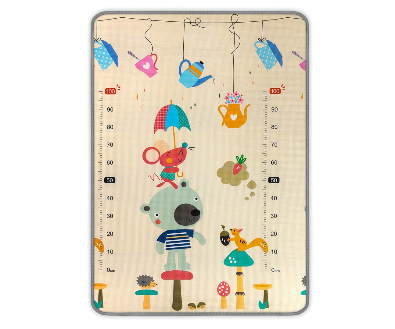 Milly Mally kétoldalas feltekerhető habszivacs játszószőnyeg – Macik és bálnák, 120 × 178 cm