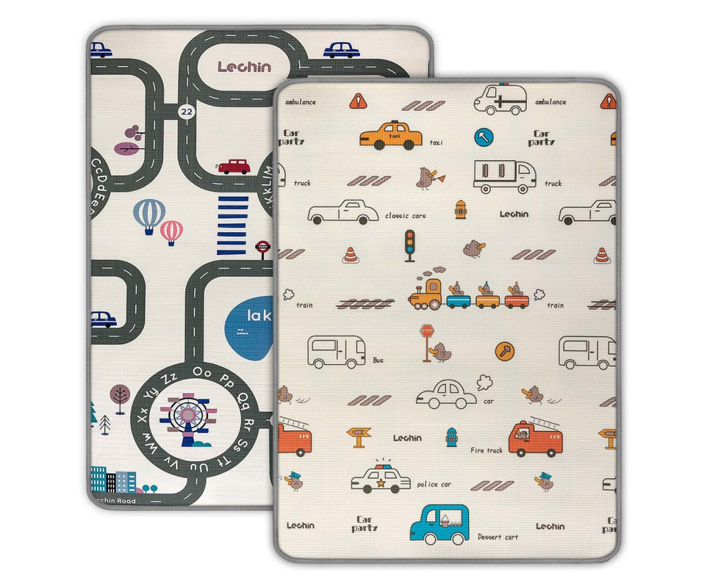 MILLY MALLY Kinder City kétoldalas feltekerhető habszivacs játszószőnyeg – 178 × 120 cm
