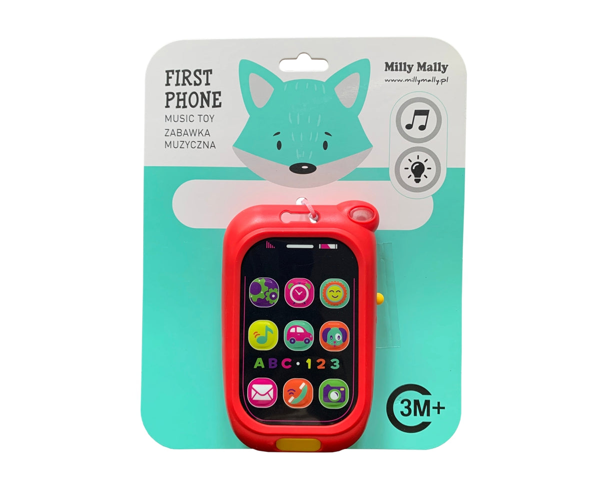 MILLY MALLY First Phone zenélő játék telefon 9 gombbal – Piros