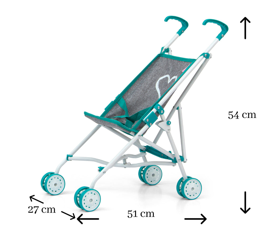 MILLY MALLY Julia Prestige játék babakocsi – Menta
