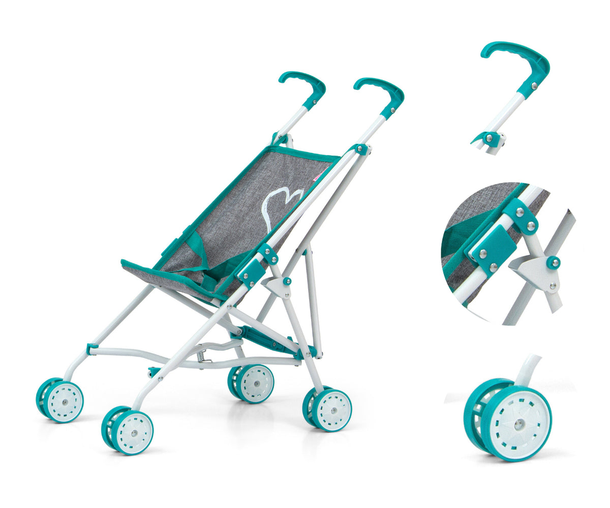 MILLY MALLY Julia Prestige játék babakocsi – Menta
