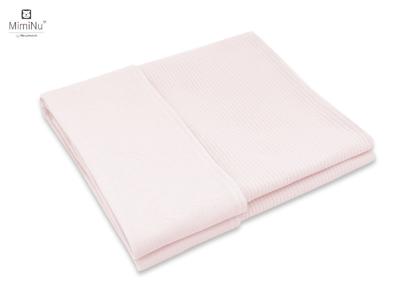 MIMINU Soft kétrétegű pamut babatakaró – Púderrózsaszín, 75 × 100 cm