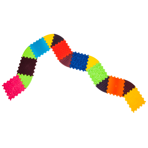 Ortek Puzzle 8 elemből álló masszázs szőnyeg + 8 Háromszögű puzzle elem