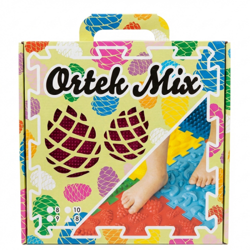 Masszázs szőnyeg Puzzle Mix Pasztell 8 darabos