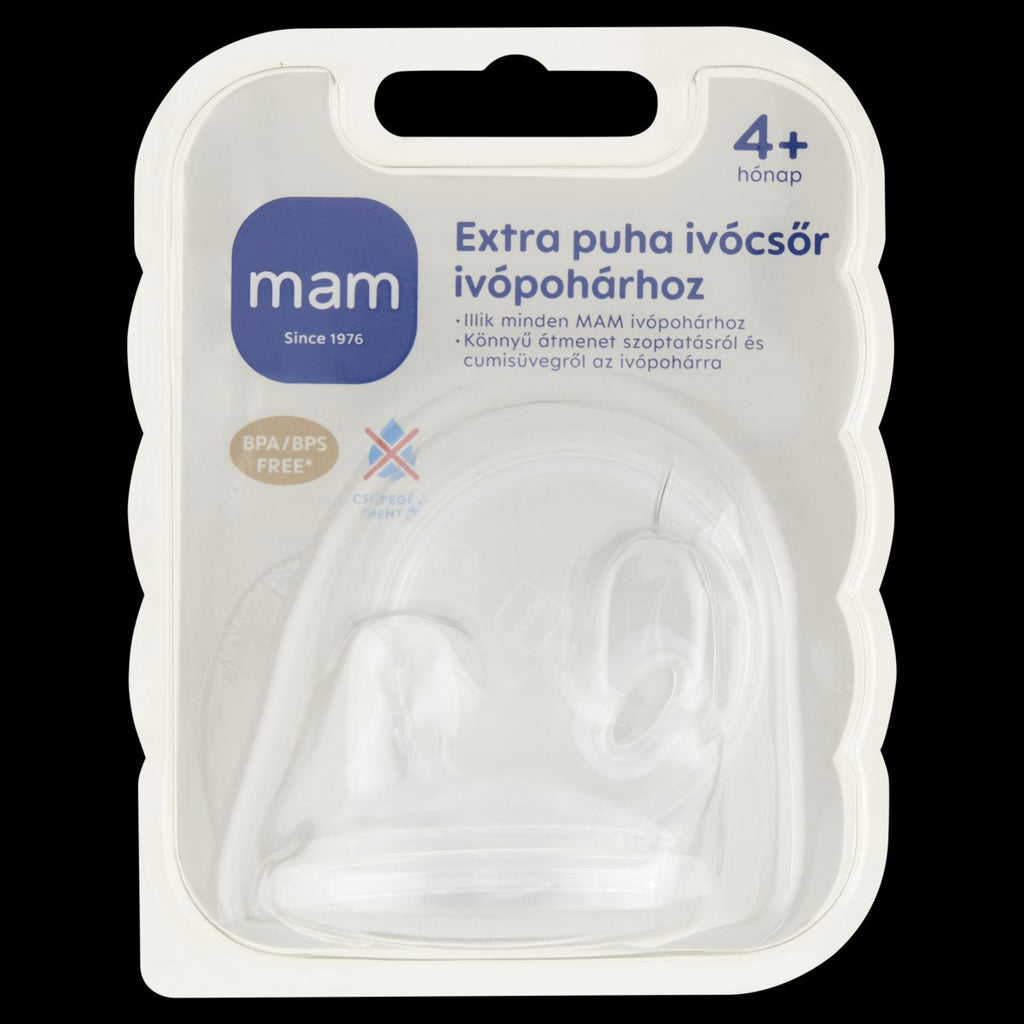 MAM Extra puha aszim. ivócsőr ivópohárhoz 4+ hónap DUPLA