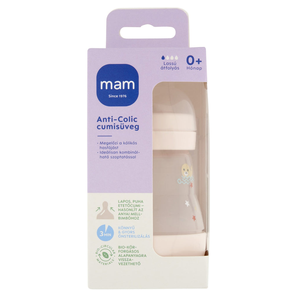 MAM Anti-Colic 160ml cumisüveg, 0+ hònap, 1 darab