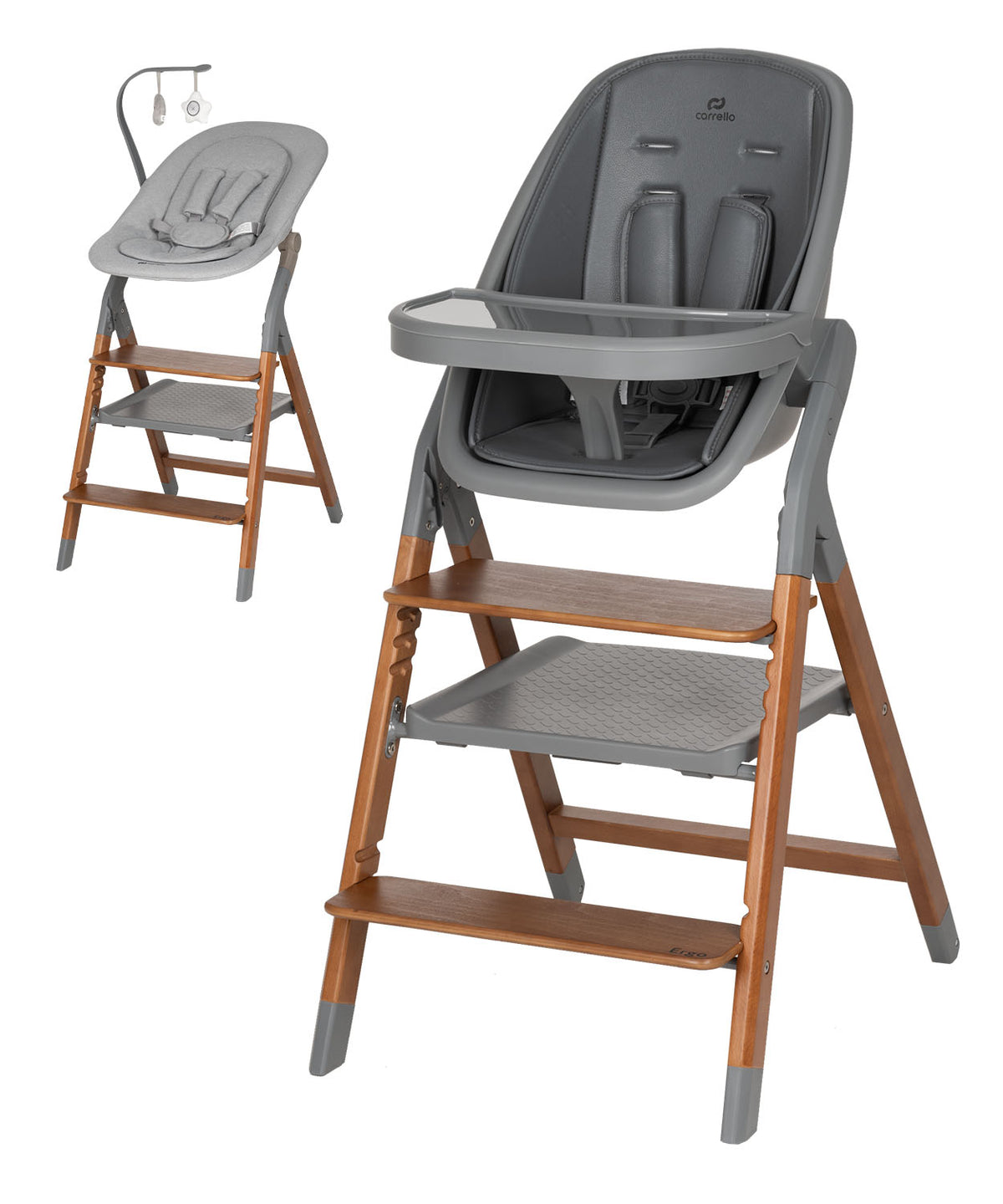 Carrello Ergo 4 az 1-ben etetőszék és tanulótorony (0-110 kg) - Night Grey (CRL-16701)