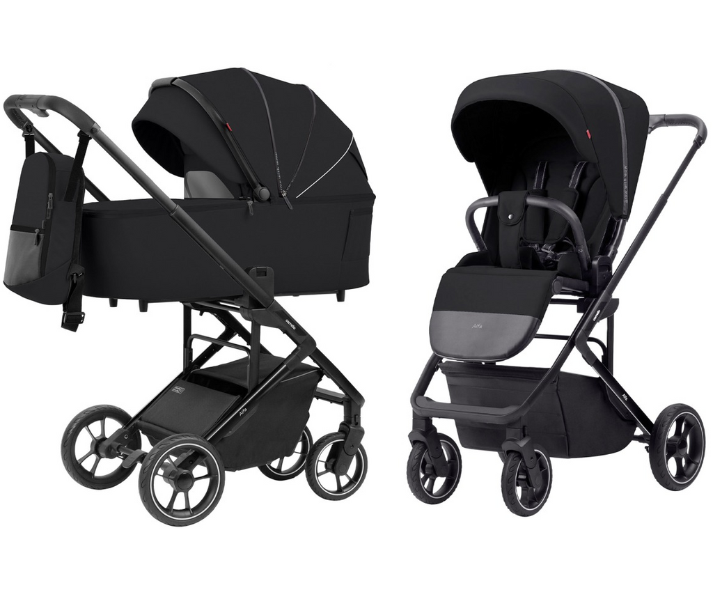 Carrello Alfa 2 az 1-ben babakocsi – Midnight Black (CRL-6507)