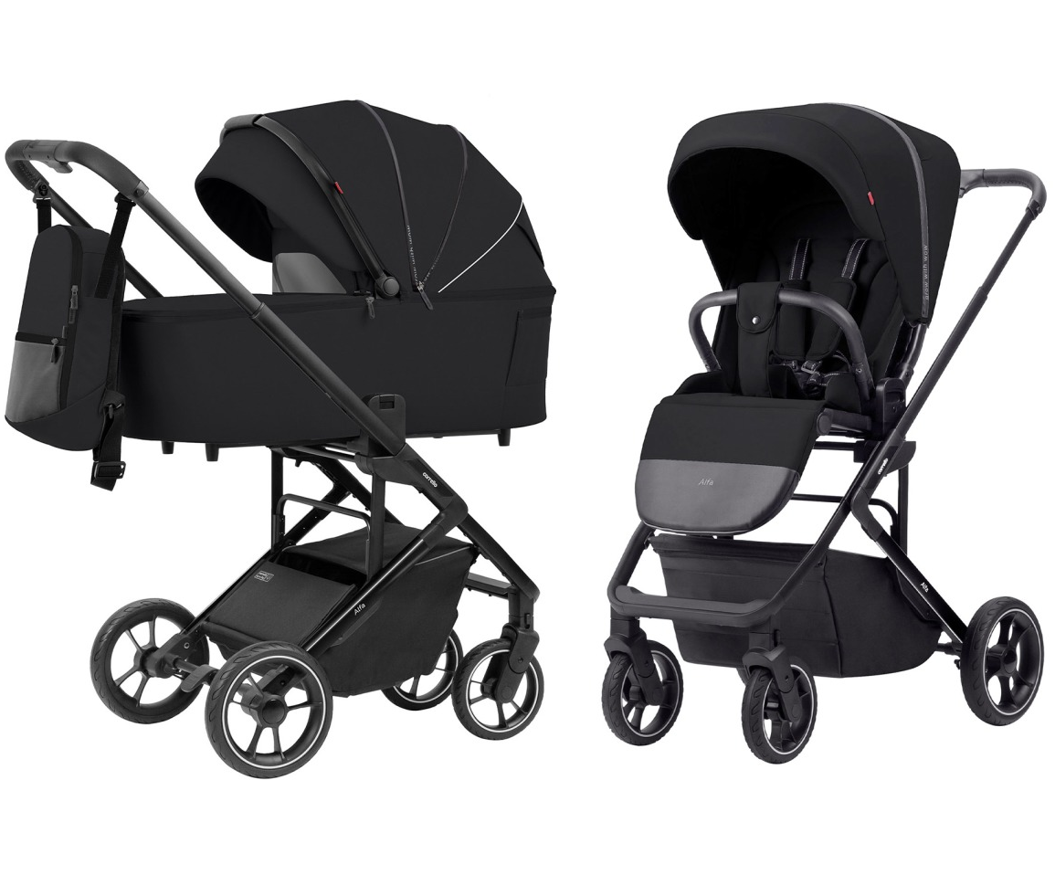 Carrello Alfa 2 az 1-ben babakocsi – Midnight Black (CRL-6507)