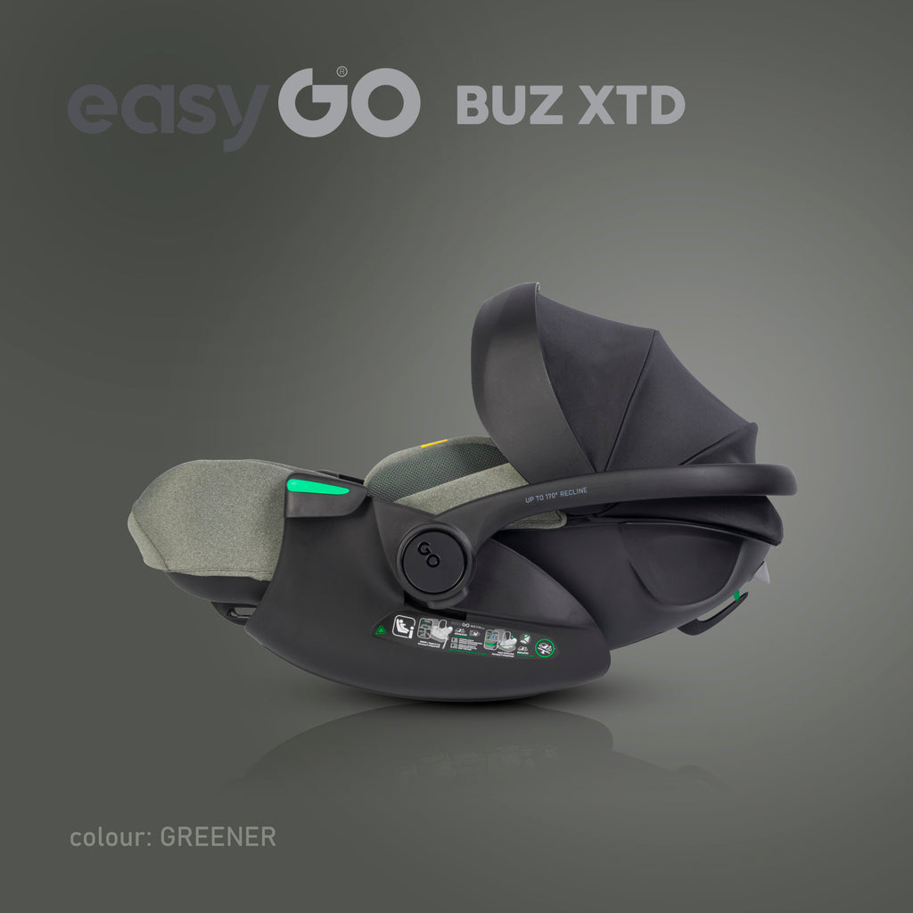 EasyGo BUZ XTD dönthető autós hordozó 40–87 cm – Greener
