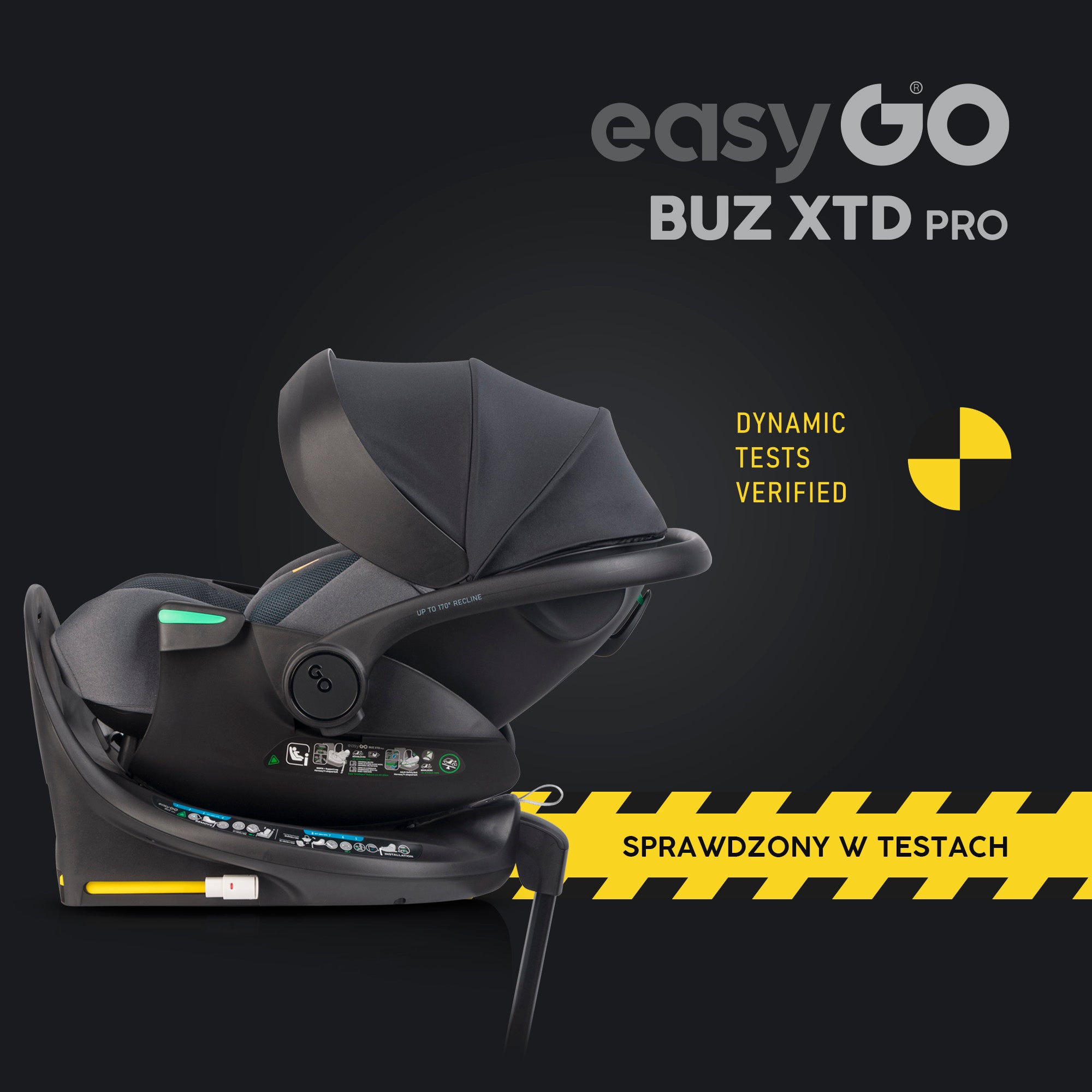 EasyGo Buz XTD Pro + Buz Pro Body 2in1 autósülés szett ISOFIX bázissal – Granito