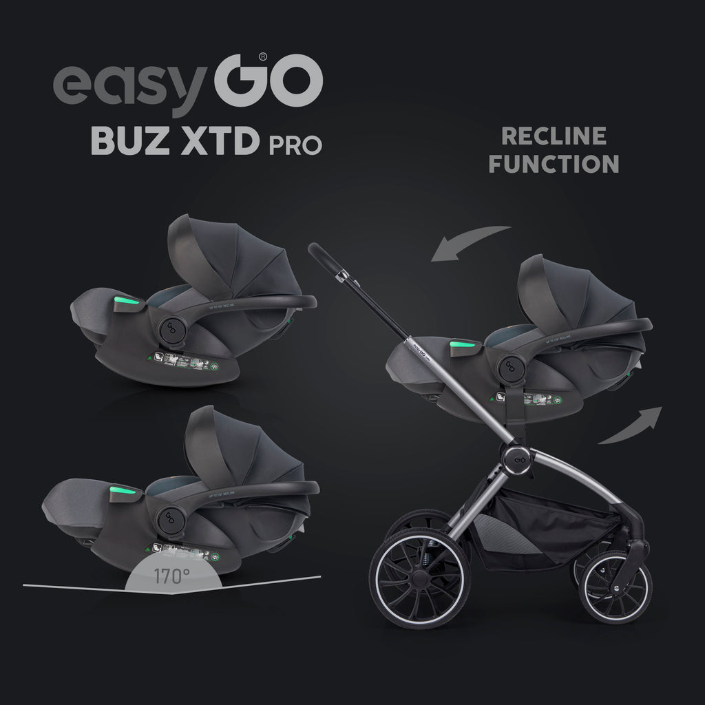 EasyGo Buz XTD Pro + Buz Pro Body 2in1 autósülés szett ISOFIX bázissal – Granito