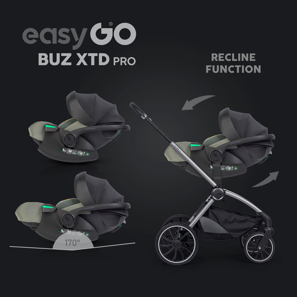 EasyGo Buz XTD Pro + Buz Pro Body 2in1 autósülés szett ISOFIX bázissal – Greener