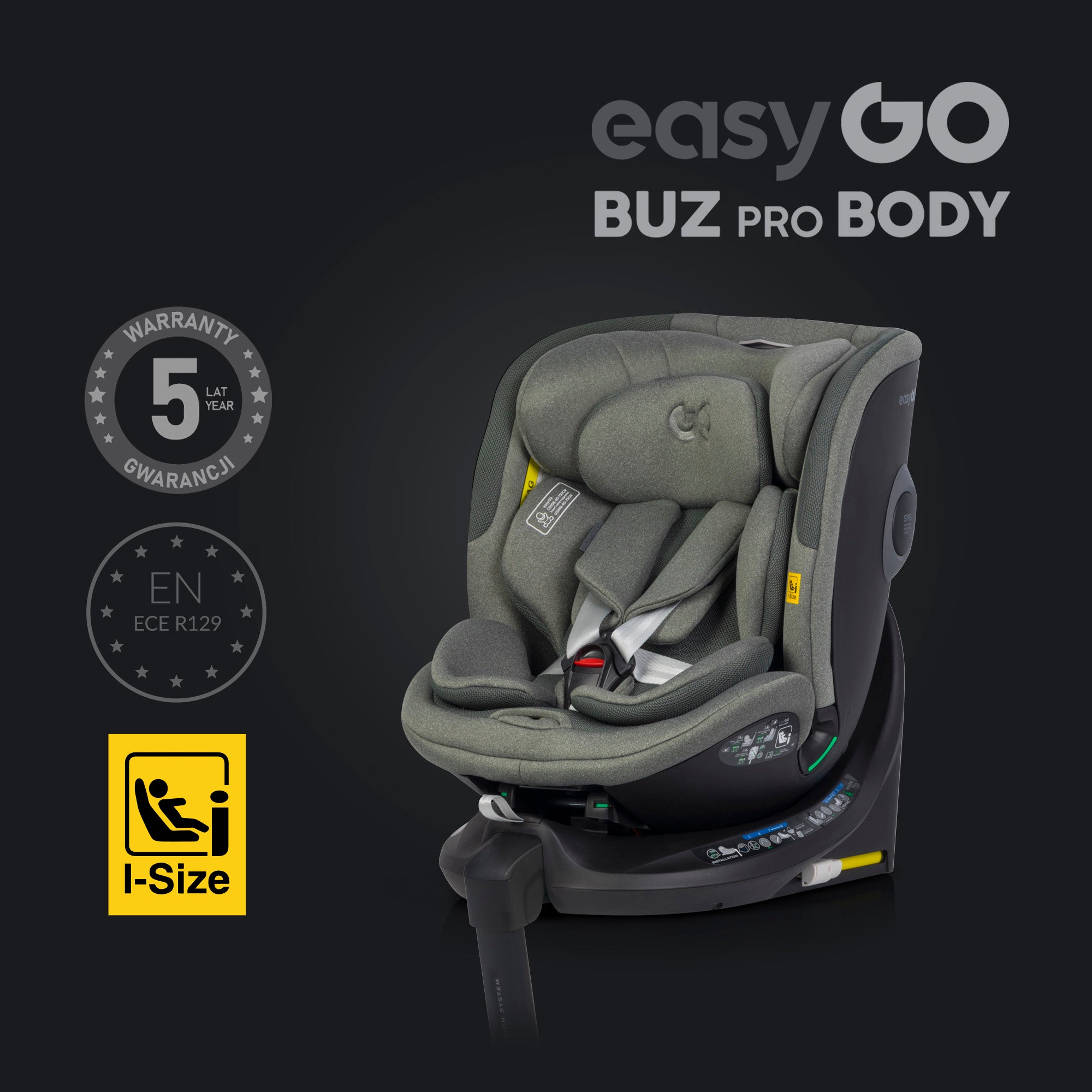 EasyGo Buz XTD Pro + Buz Pro Body 2in1 autósülés szett ISOFIX bázissal – Greener