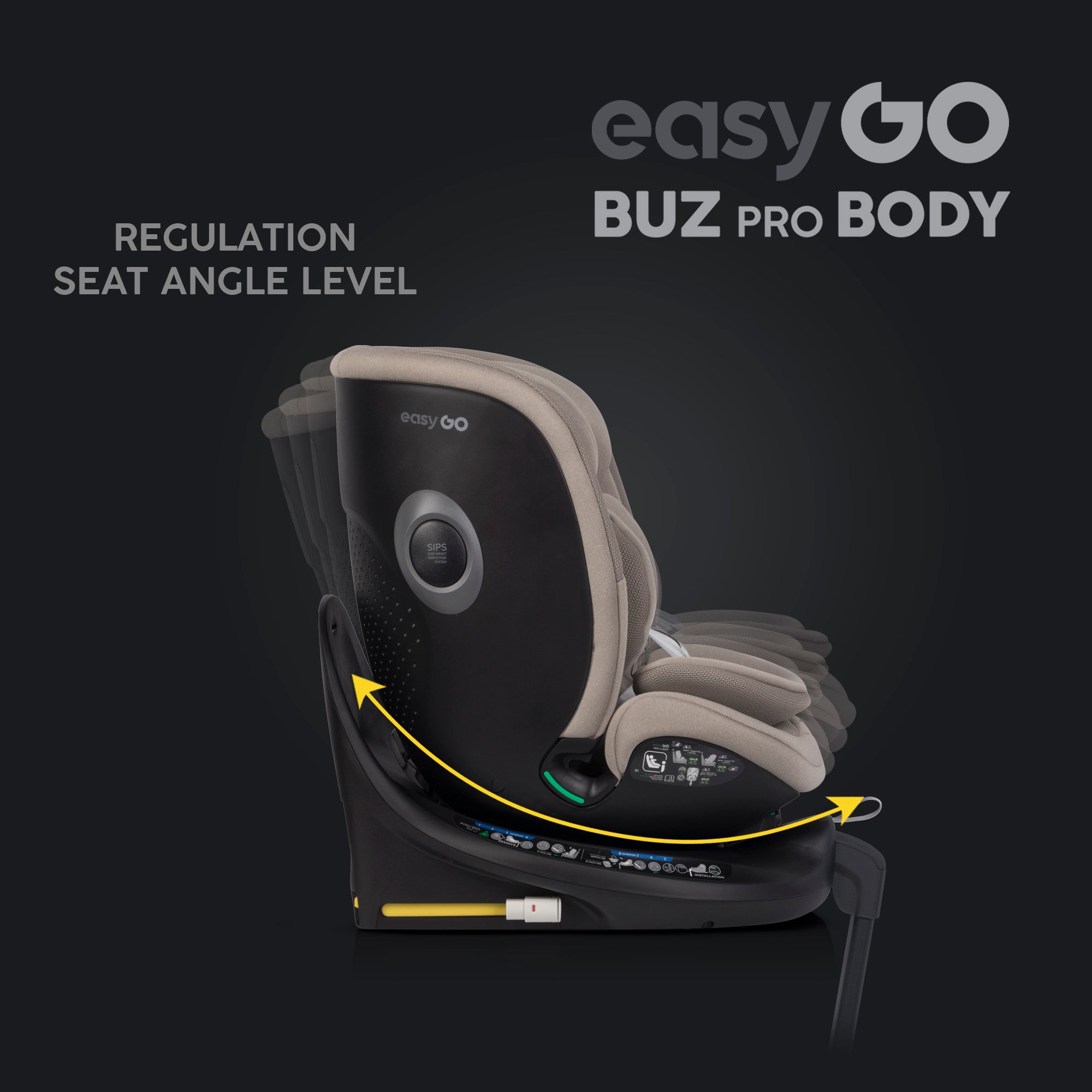 EasyGo Buz XTD Pro + Buz Pro Body 2in1 autósülés szett ISOFIX bázissal – Taupe