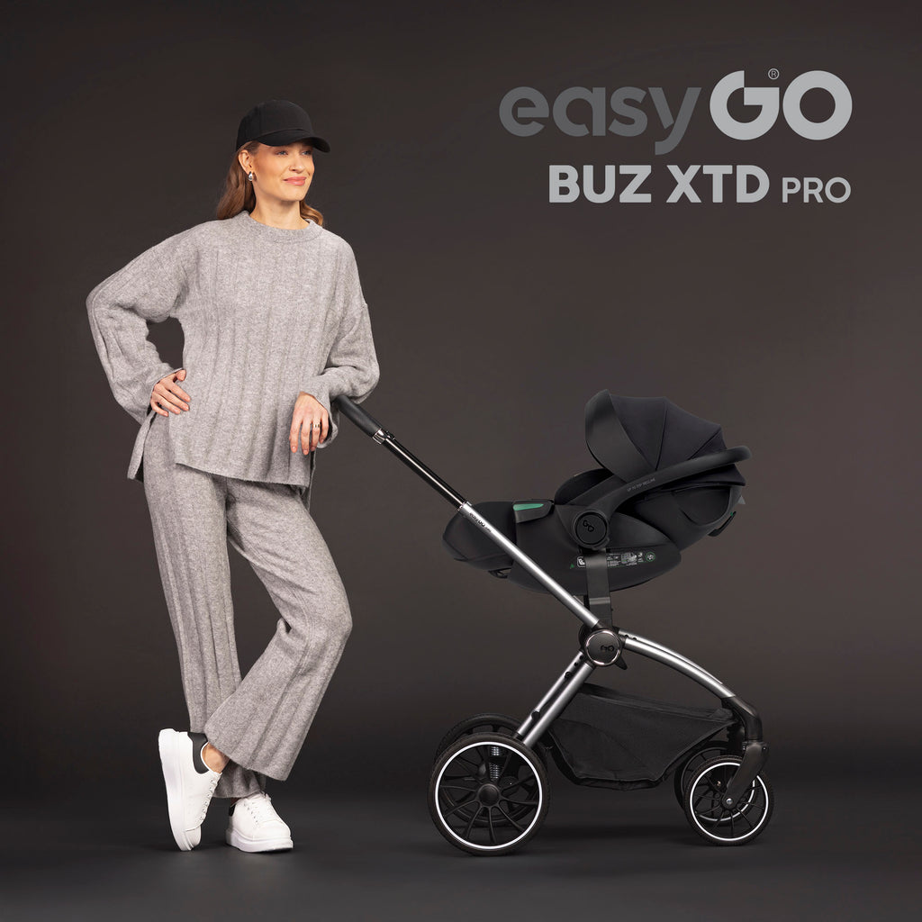 EasyGo Buz XTD Pro i-Size autóshordozó ISOFIX bázissal – Granito