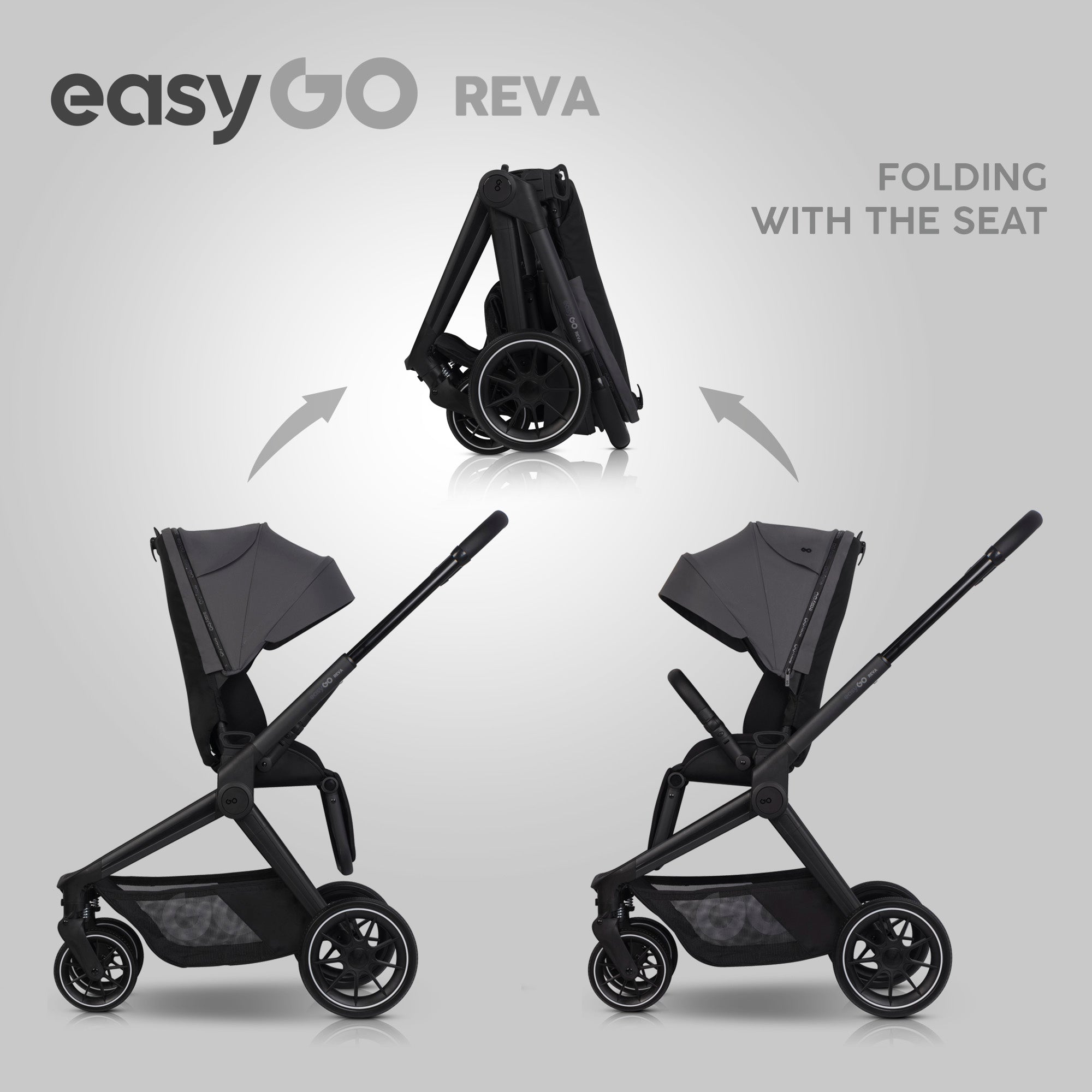 EasyGo REVA 2in1 babakocsi – Cloudy Gray