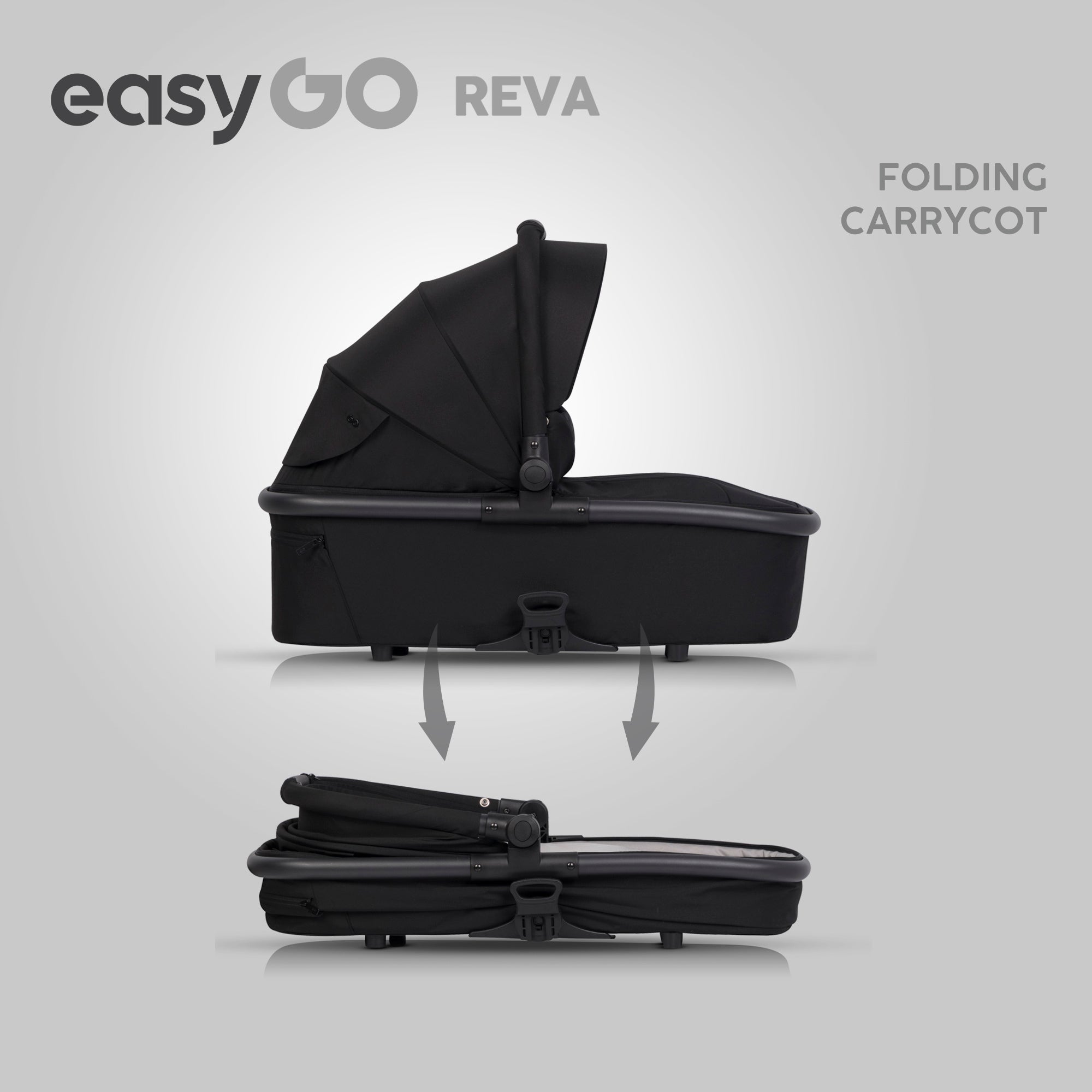 EasyGo REVA 2in1 babakocsi – Ebony Black
