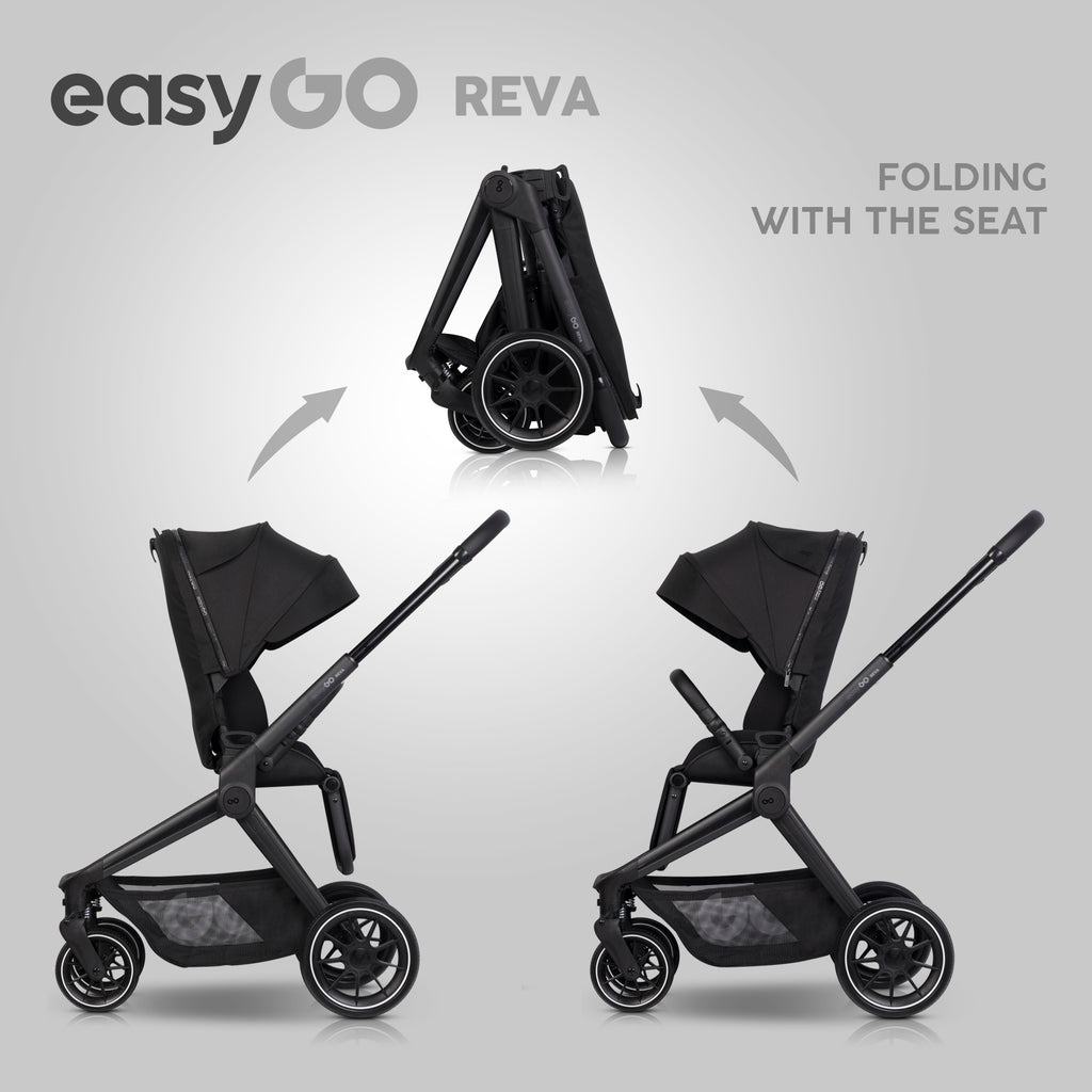 EasyGo REVA 2in1 babakocsi – Ebony Black