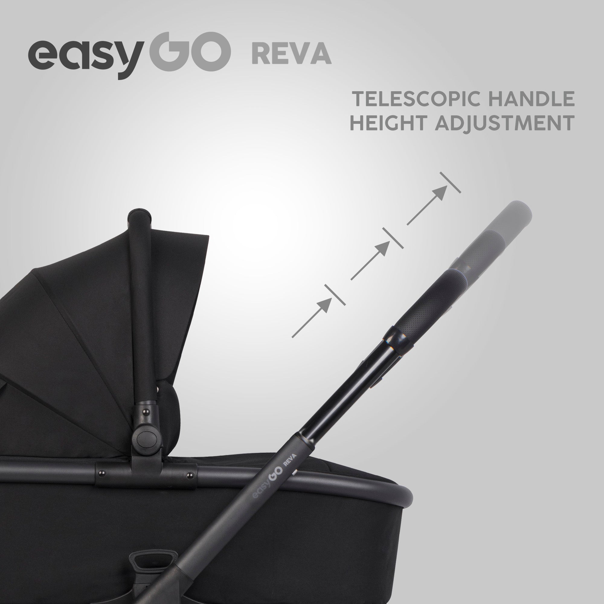 EasyGo REVA 2in1 babakocsi – Ebony Black