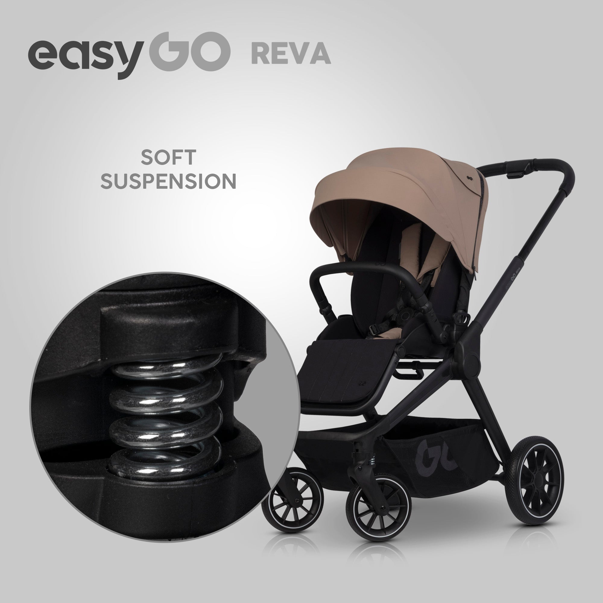 EasyGo REVA 2in1 babakocsi – Golden Beige
