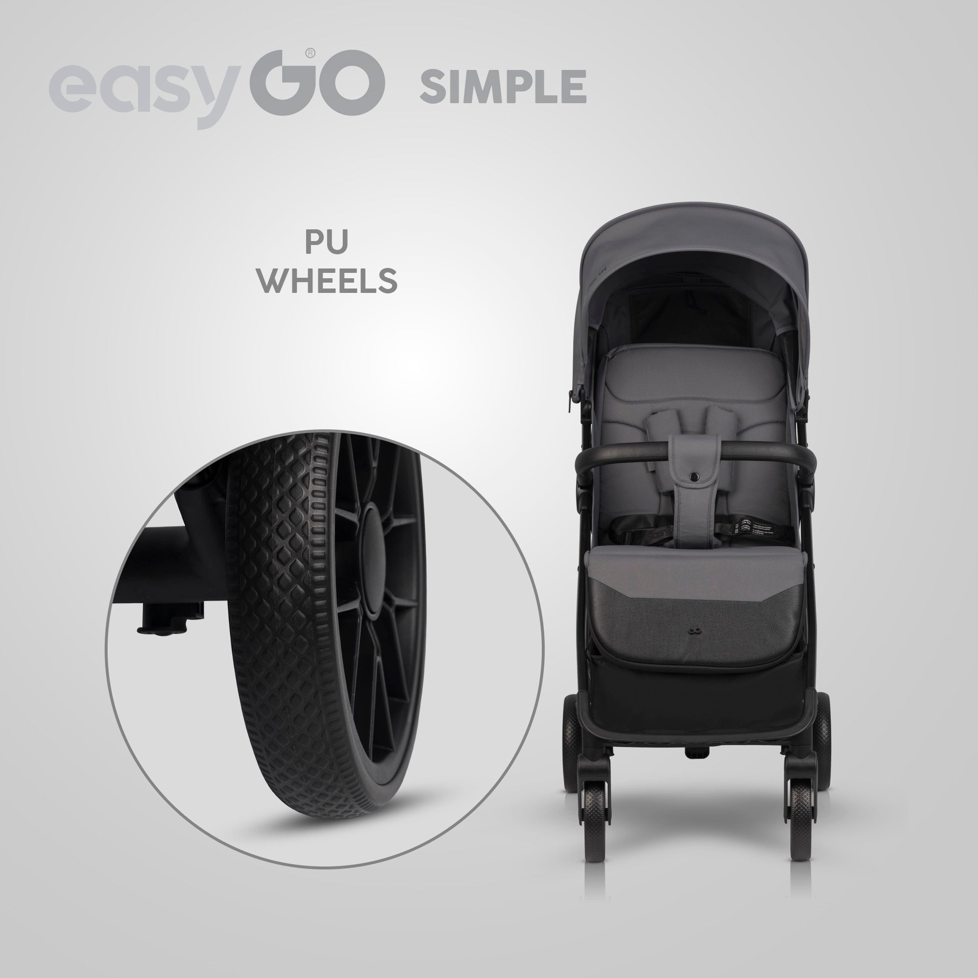 EasyGo Simple sport babakocsi – Cloudy Gray